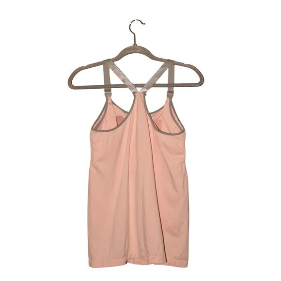 CACIQUE $59 Light Pink Stretch Nursing Cami Tank Padded Chest Maternity‎ 22/24 - Picture 2 of 3